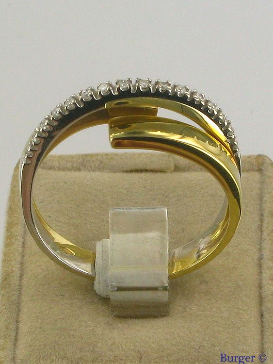 Allgemein - 14K Yellow and White Gold ring with Diamonds