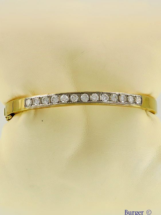 Allgemein - 14K Solid Yellow Gold Bracelet with Diamonds