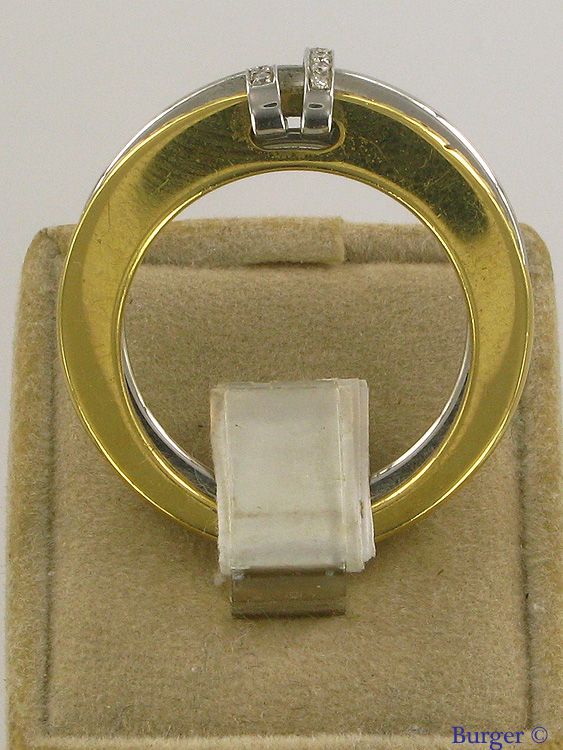 Miscellaneous - 18K White and Yellow Gold Ring w Diamonds Alfieri and St. John