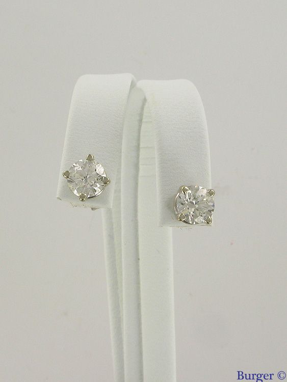 Allgemein - 18K White Gold Earrings with Diamonds