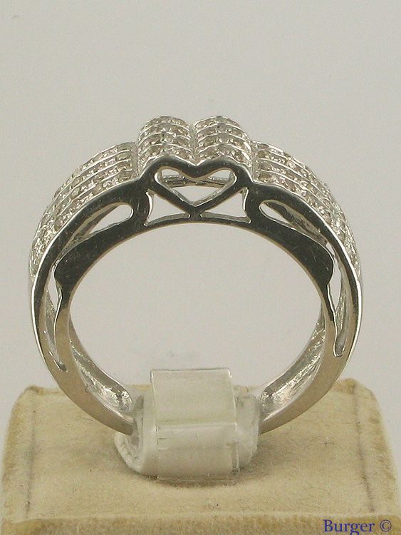 Diverse - 18K White Gold Ring with Diamonds
