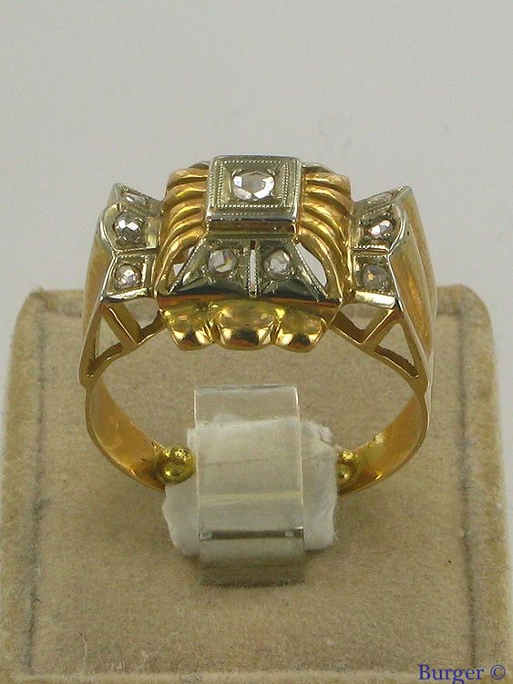Allgemein - 18K Yellow Gold Diamond Ring