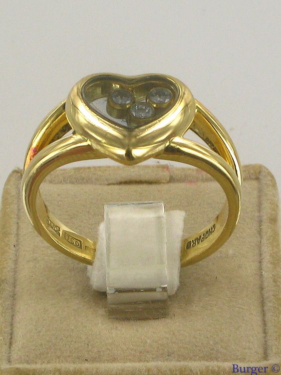 Chopard - 18K Yellow Gold HAPPY DIAMOND Ring with Diamonds