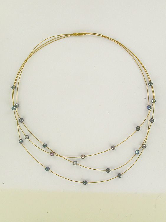 Diverse - 18K Yellow Gold Necklace with Pearls