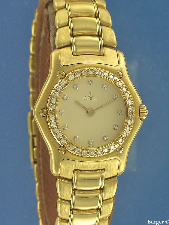 Ebel gold clearance diamond watch