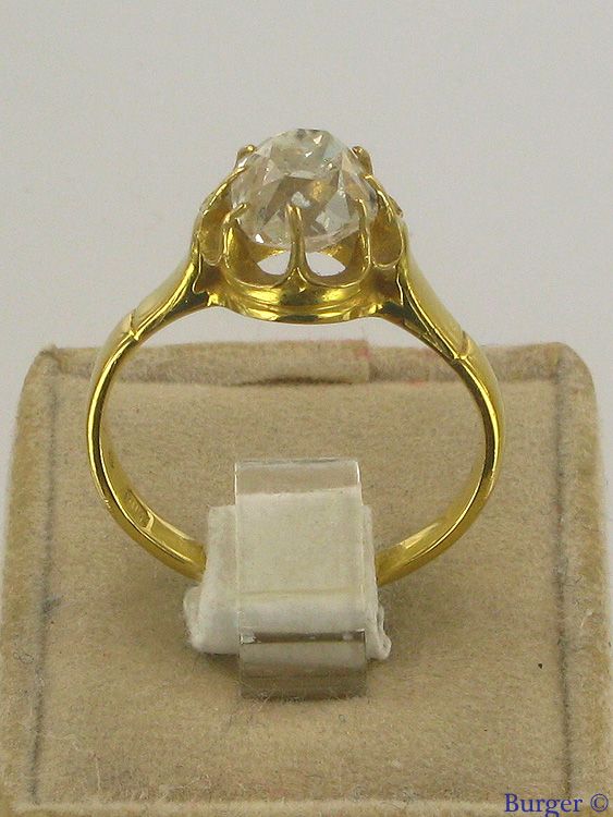 Diverse - 20K Yellow Gold ring with a Diamond