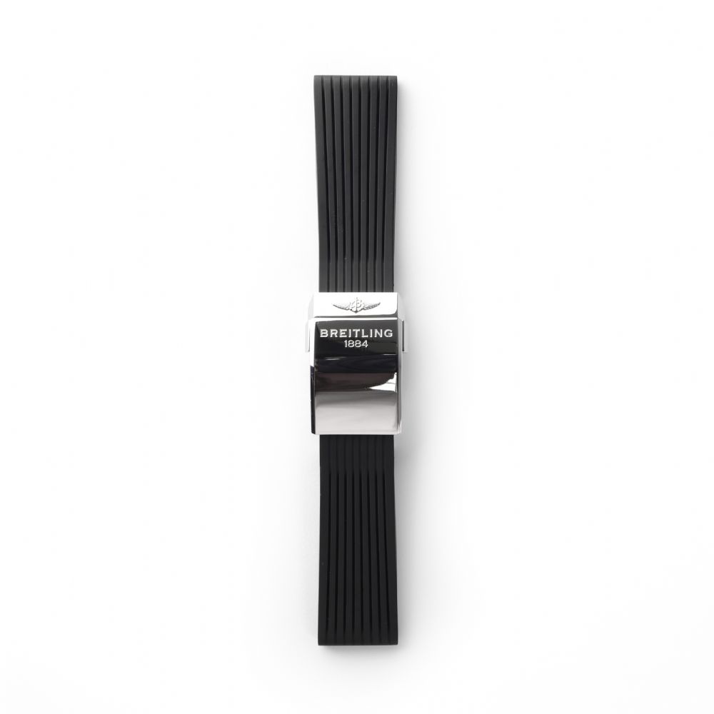 Breitling - Breitling Black Rubber Strap With Buckle