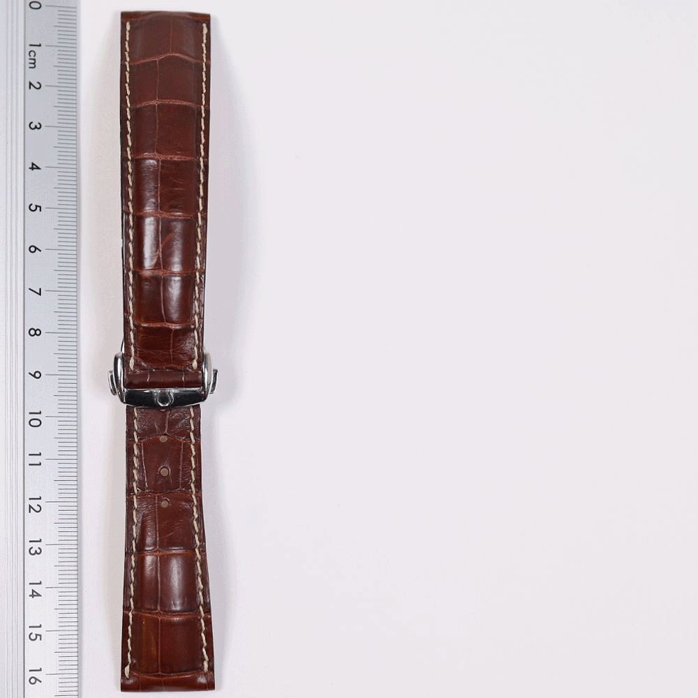 Brown Leather Croco Strap Incl. Folding Clasp 22 / 18 MM - Omega - Accessories - Juwelier Burger