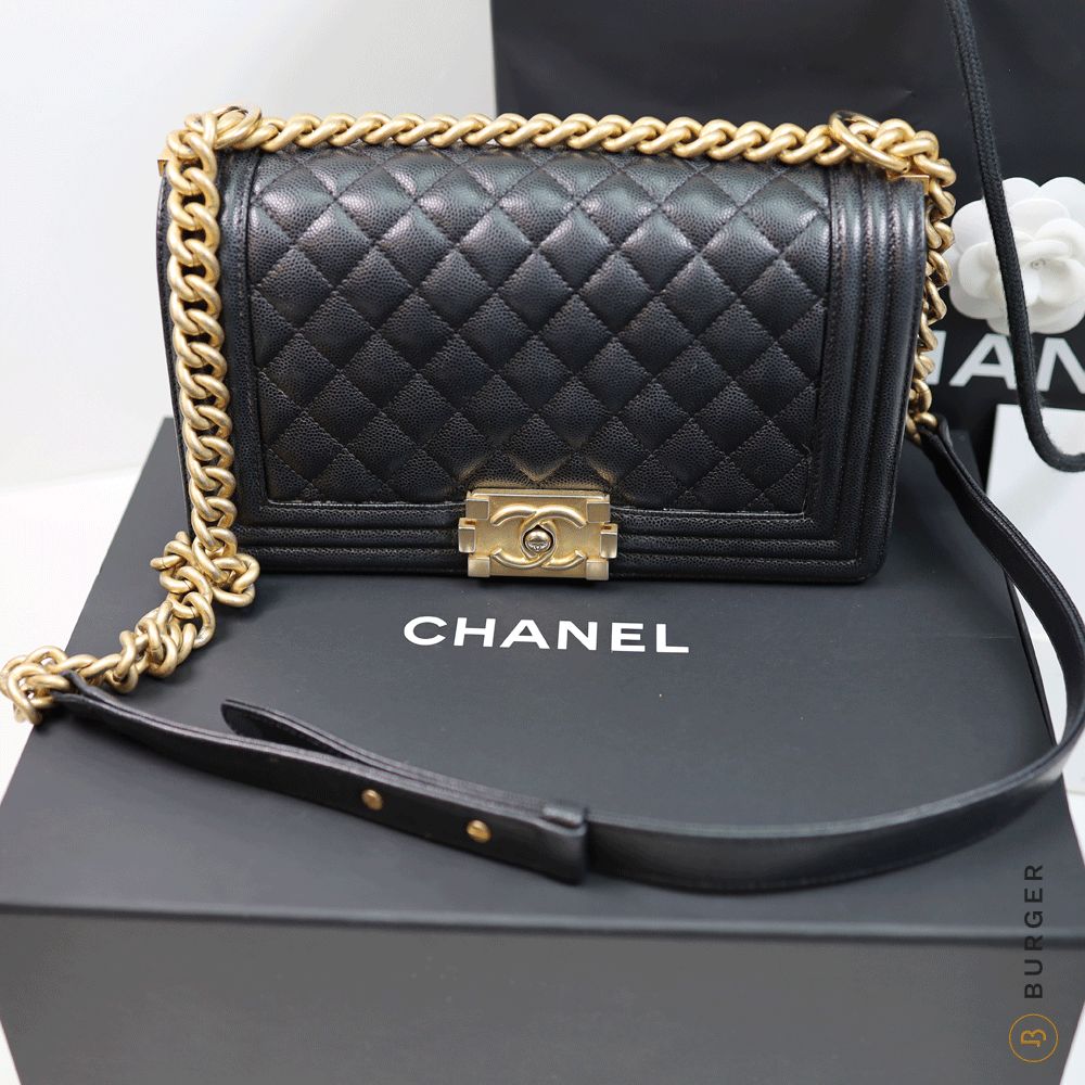 CHANEL  Bags  Chanel Medium Black Boy Bag Lamb Skin  Poshmark