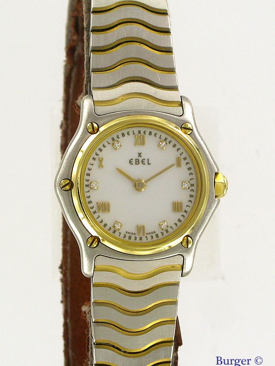 Classic Wave Lady Gold Steel Diamonds Ebel Sold watches