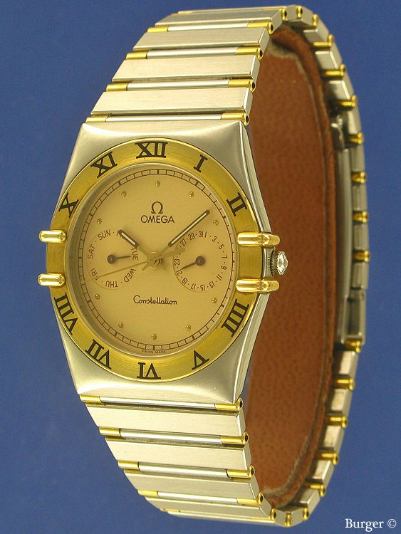 omega constellation day date gold