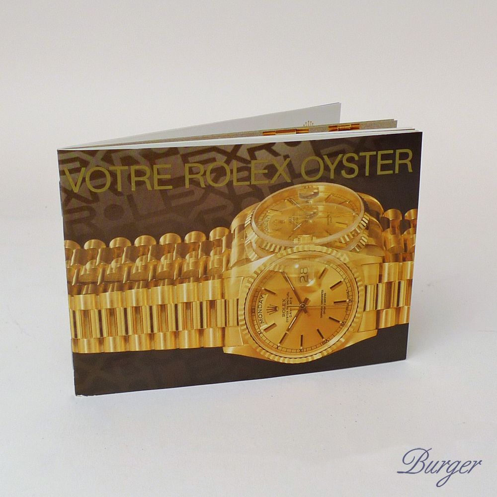 Rolex - Oyster Manual Info Booklet French
