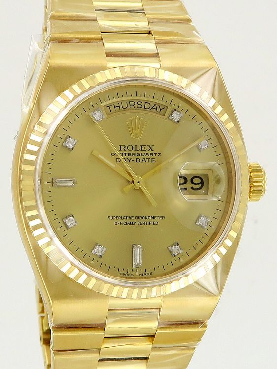 rolex oysterquartz day date superlative chronometer officially certified