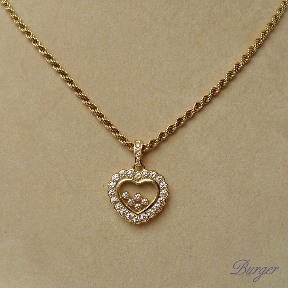 Chopard - Happy Diamonds Pendant With Necklace 18 K Yellow Gold Diamonds