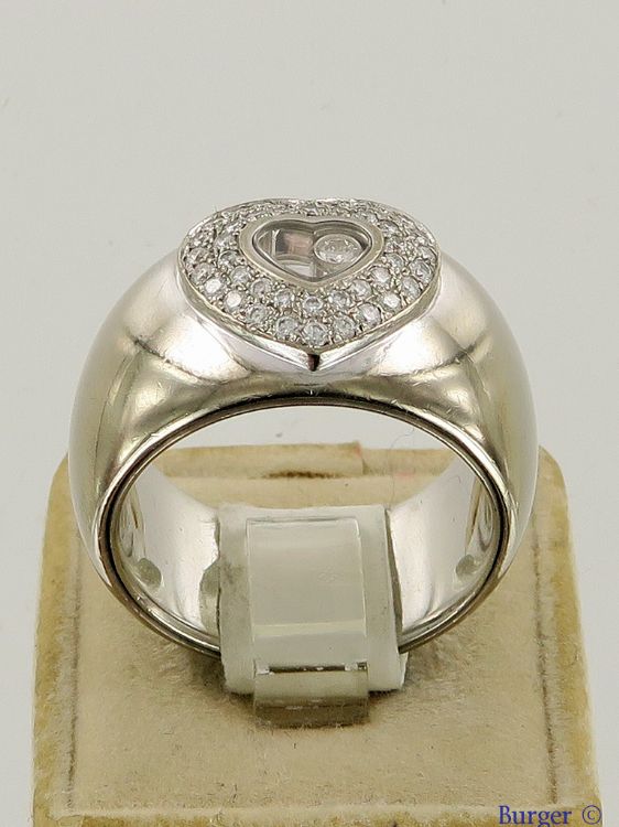 Chopard - Happy Sport Heart Ring White Gold with Diamonds