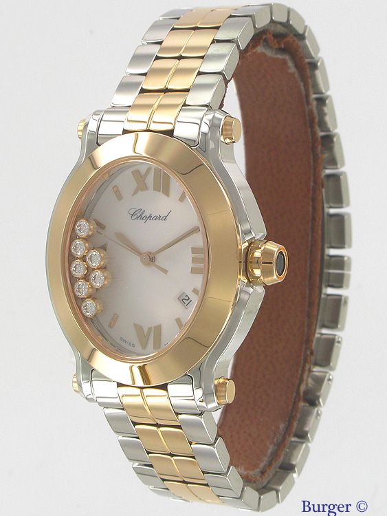 chopard oval diamond watch