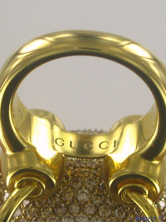 gucci horsebit cocktail ring
