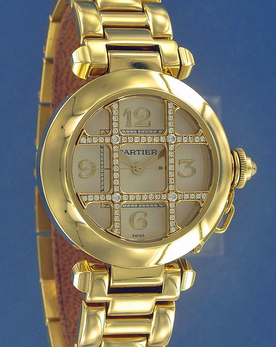 yellow gold cartier pasha grille