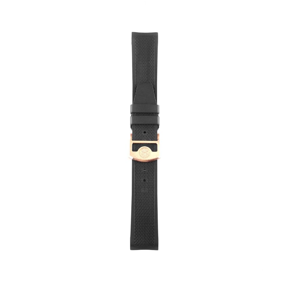 IWC - IWC Rubber Strap Black Rose Gold Folding Clasp