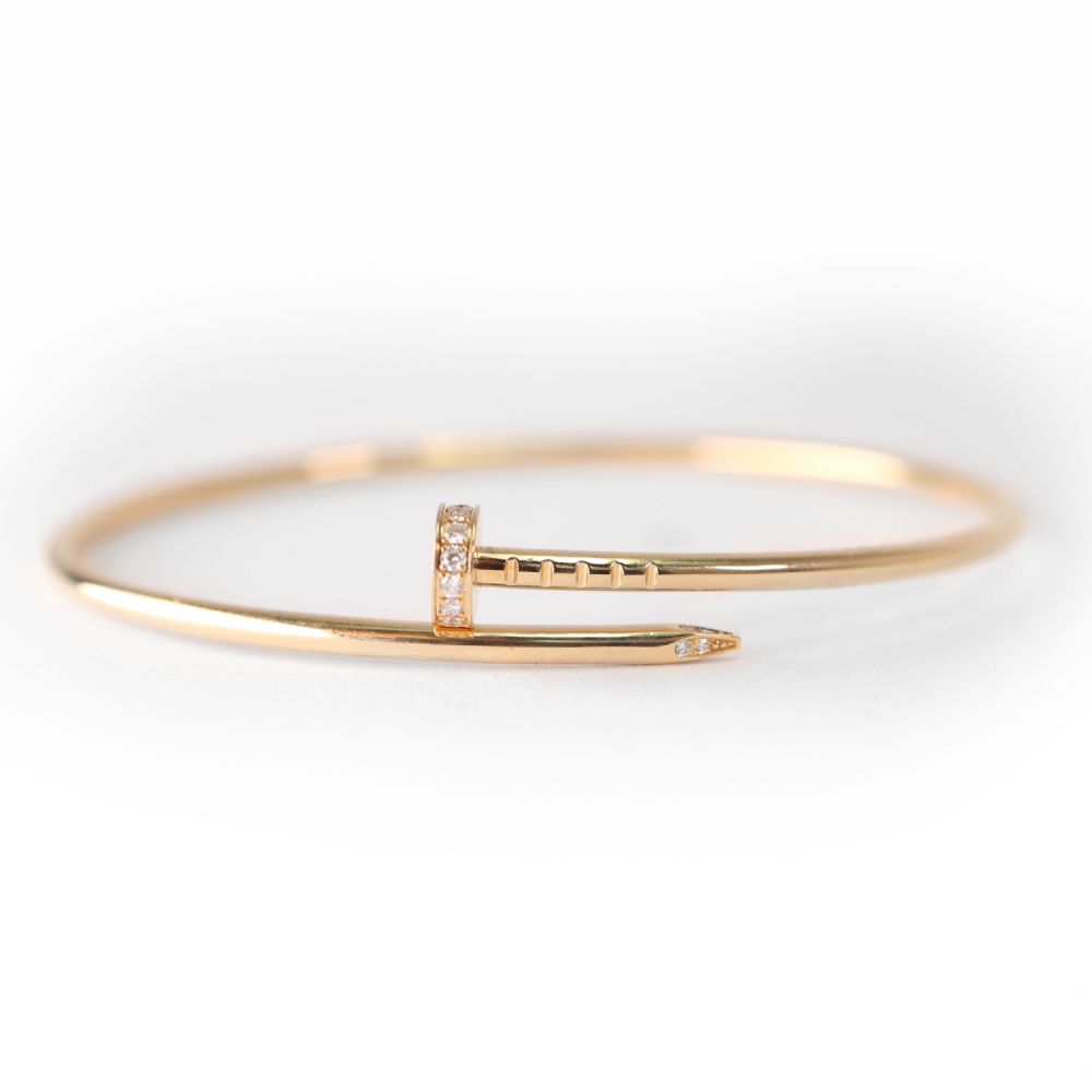 Cartier - Juste Un Clou Diamond Bracelet Yellow Gold Size 19