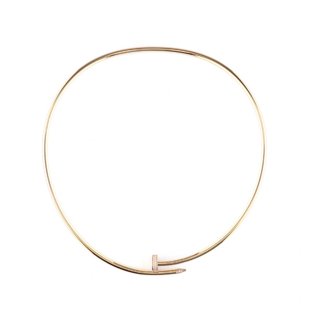 Cartier - Juste un Clou Small Yellow Gold Torque Necklace Diamonds Like NEW '25