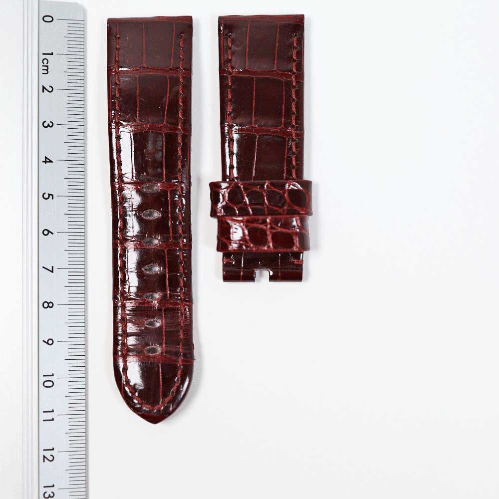 Panerai - Leather Strap Croco Leather Bordeaux Red 24 / 22 MM