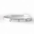 Cartier - Love Bracelet Classic White Gold 4 Diamond Size 17