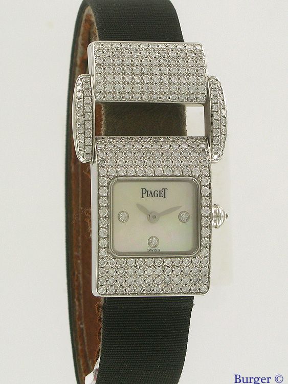 Miss Protocole White Gold Diamonds MOP Dial. Piaget Sold