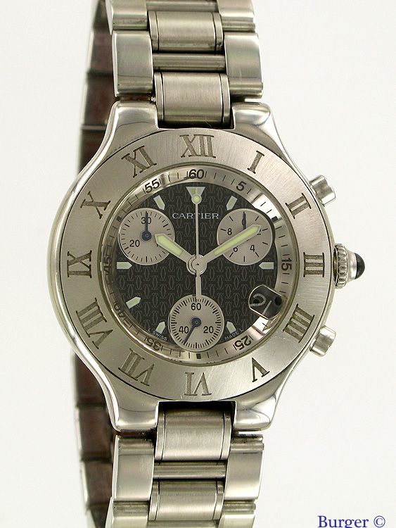 Must 21 Chronoscaph Cartier Sold watches Juwelier Burger