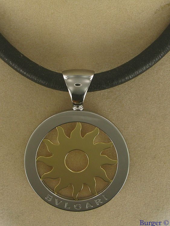Tondo Necklace with Yellow Gold/ Steel 