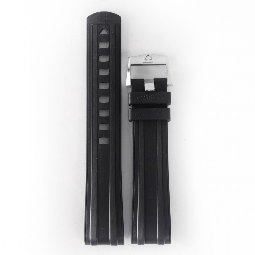 Omega - Omega Black Rubber Straps