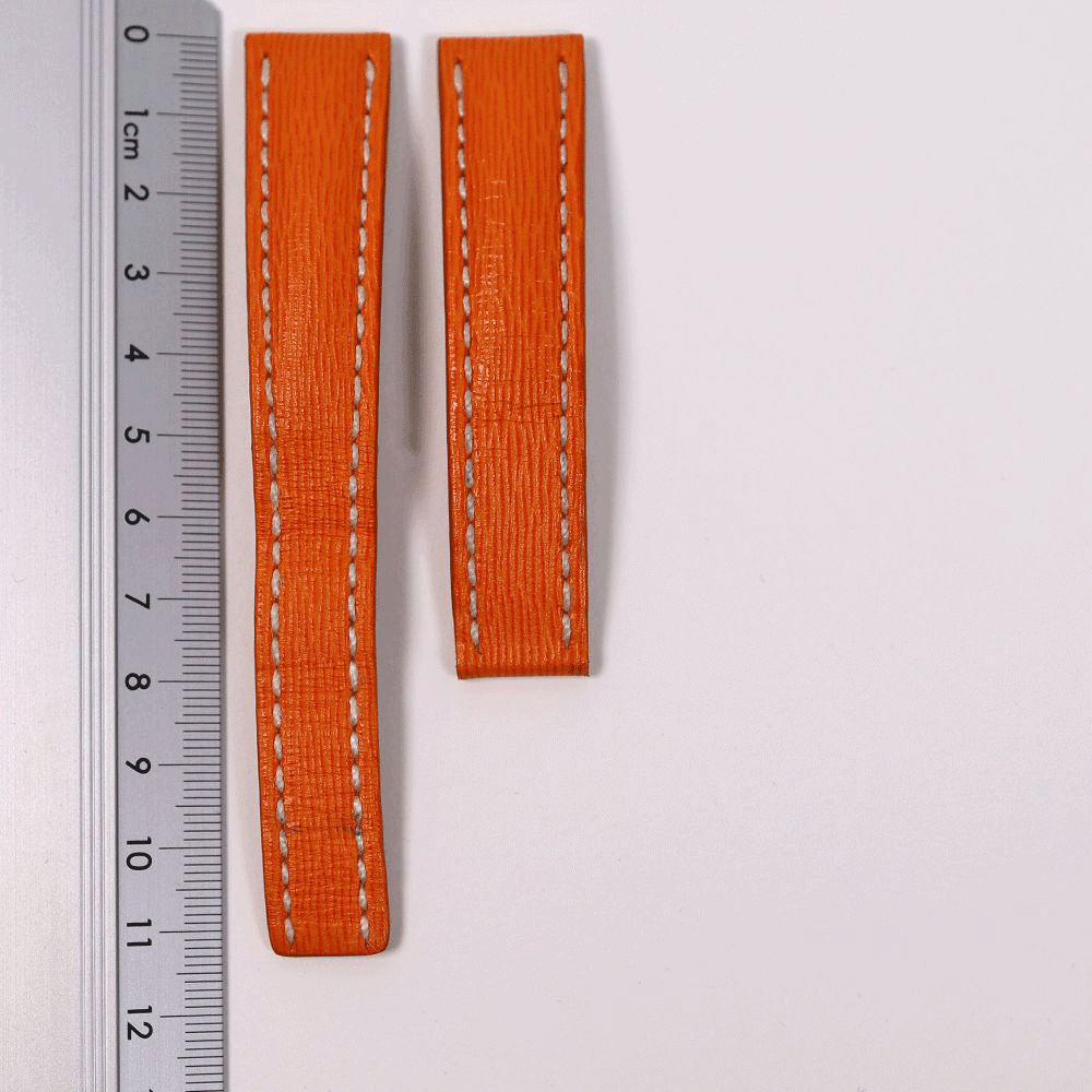 Breitling - Orange Leather Strap 18 MM / 16 MM