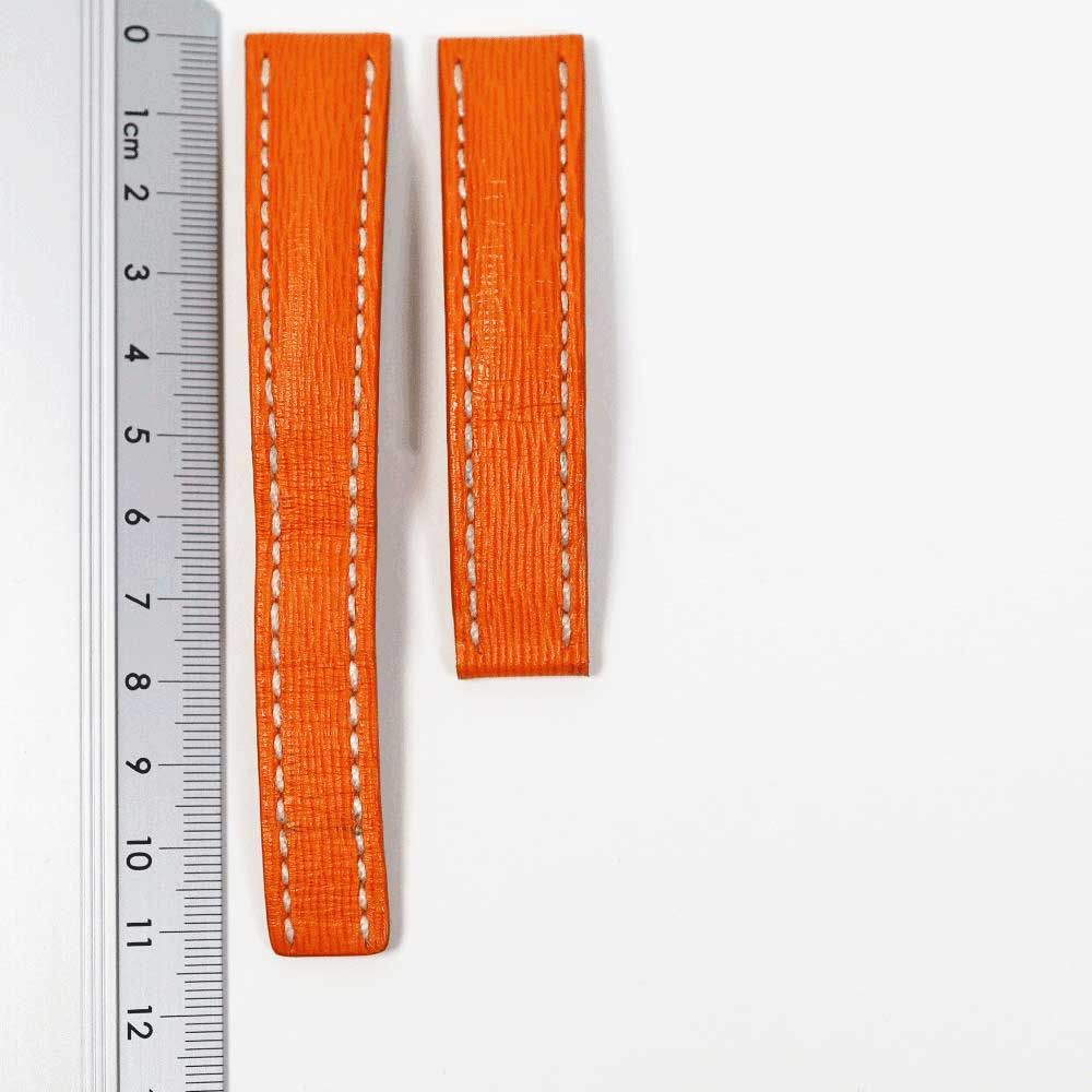 Orange Leather Strap 18 MM 16 MM Breitling Zubehor Juwelier burger