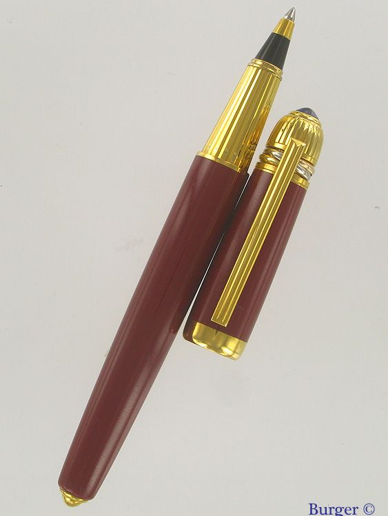 Pasha Gold Plated and Bordeaux Lacquer 