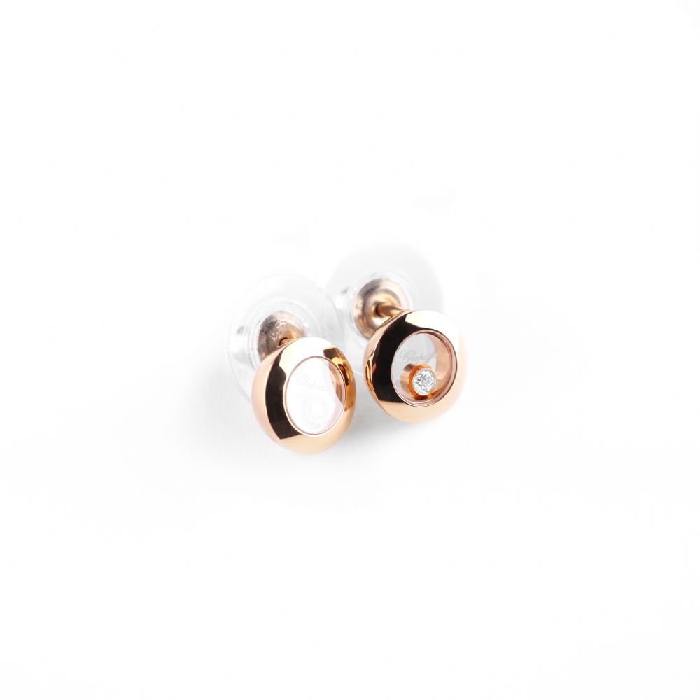 Chopard - Pendientes Happy Diamonds Rose Goud
