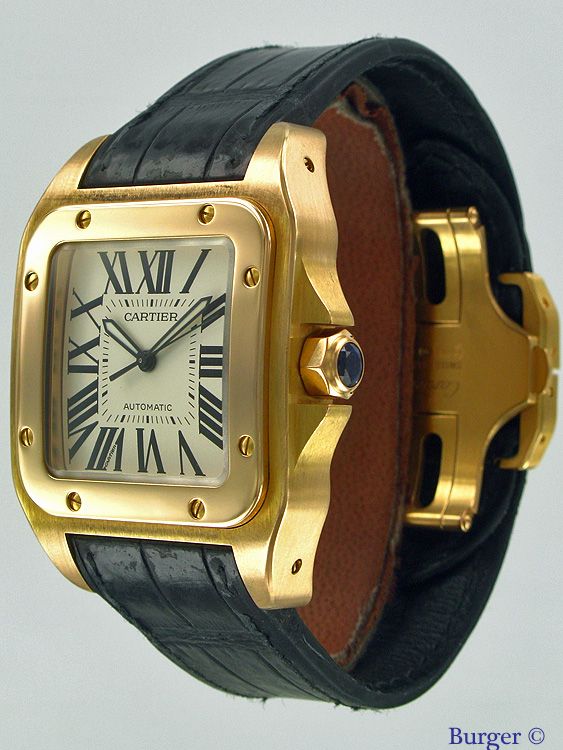 Santos 100 Rose Gold - Cartier - Verkochte horloges - Juwelier Burger