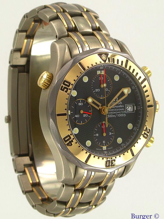 Seamaster 300m Chrono Diver Rose Gold Titanium Omega Verkaufte Uhren Juwelier Burger