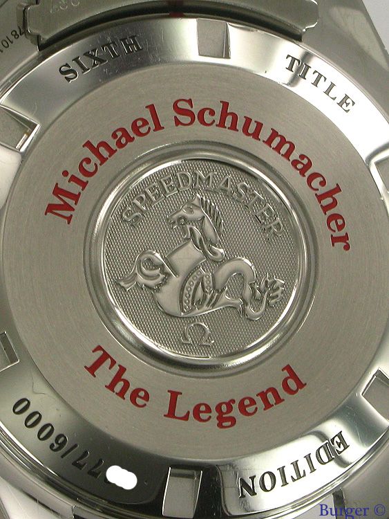 omega speedmaster michael schumacher the legend collection