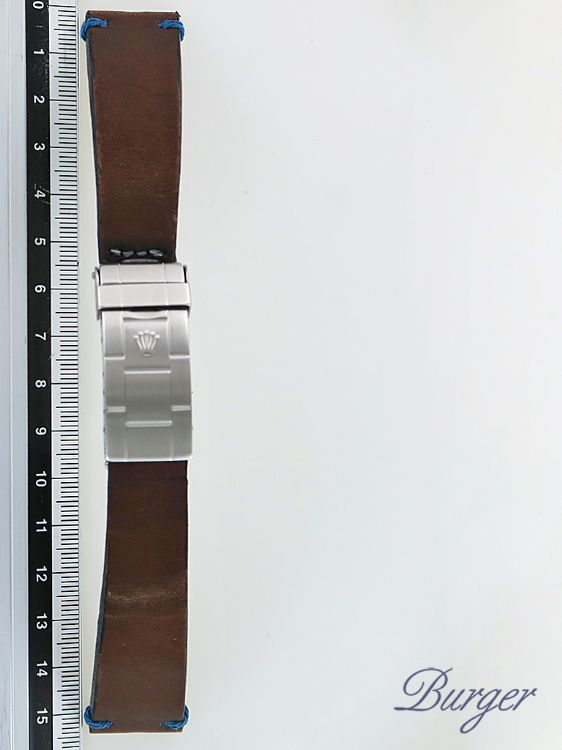 Rolex - Stainless Steel Original Clasp   Leather Strap