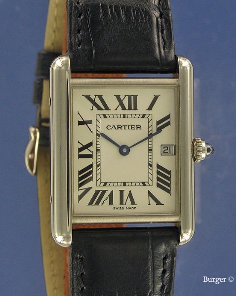 Tank Louis GM White Gold Cartier Sold watches Juwelier Burger