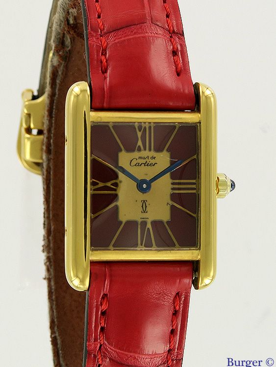 Tank Must PM Yellow Gold Plated Cartier Sold watches Juwelier Burger
