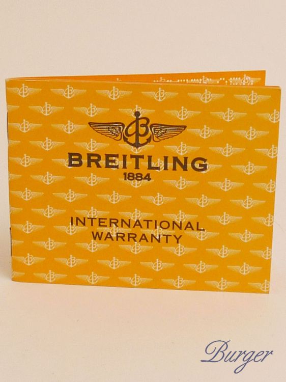 Breitling - Warranty Certificate For B13356 Breitling Chronomat Evolution