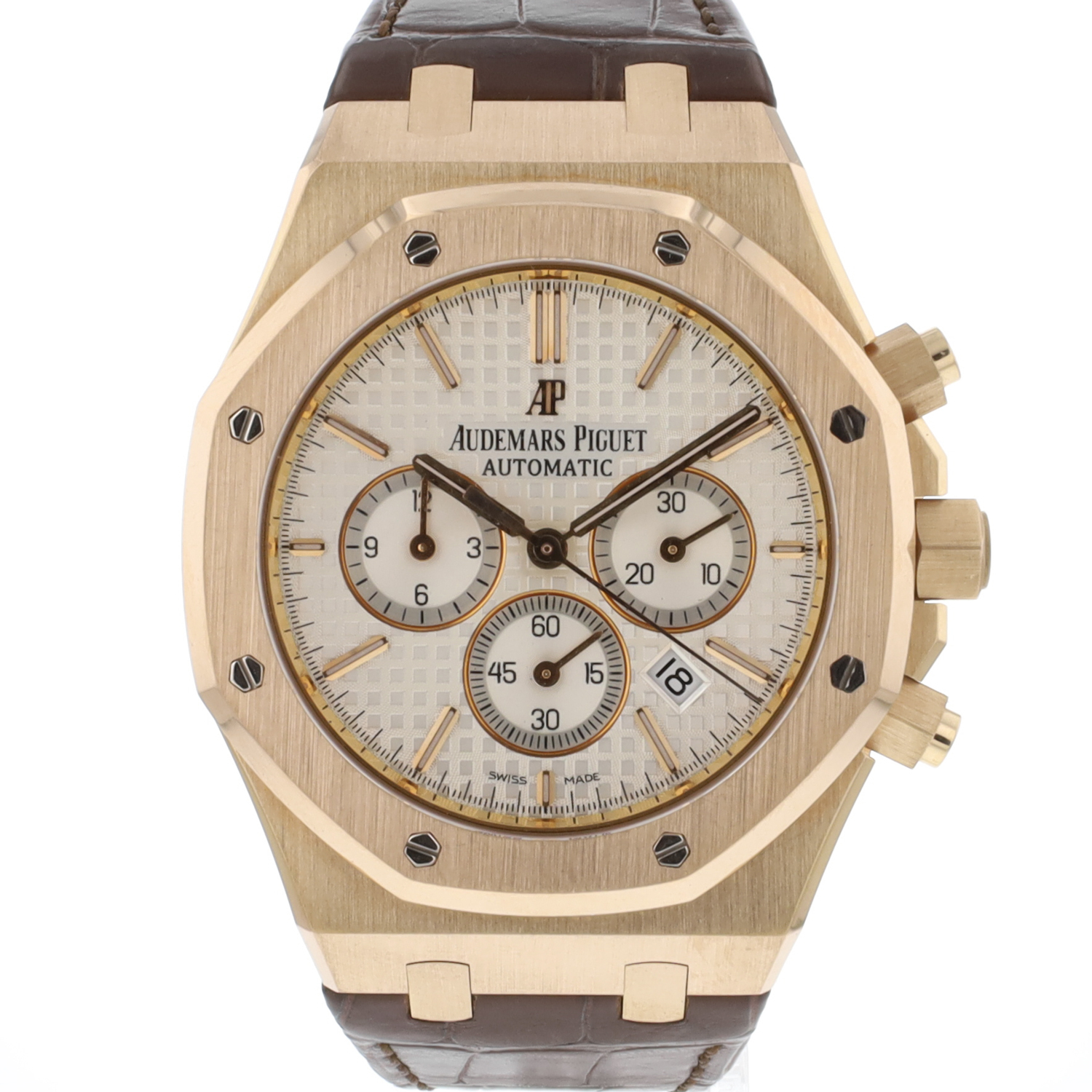 Royal Oak Chronograph Rose Gold White Dial