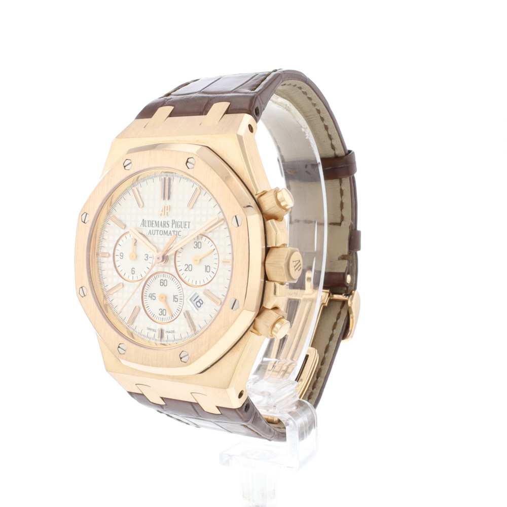 Royal Oak Chronograph Rose Gold White Dial