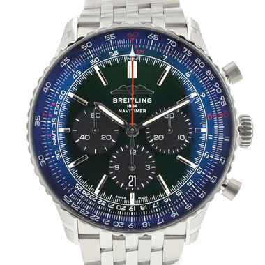 Breitling - Navitimer Chronograph Automatic 46 Steel Green Dial NEW 2025