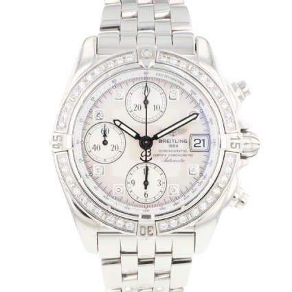 Cockpit Chronograph Steel MoP Factory Diamonds