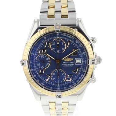 Breitling - Chronomat 39 Steel Gold Blue Arabic Dial