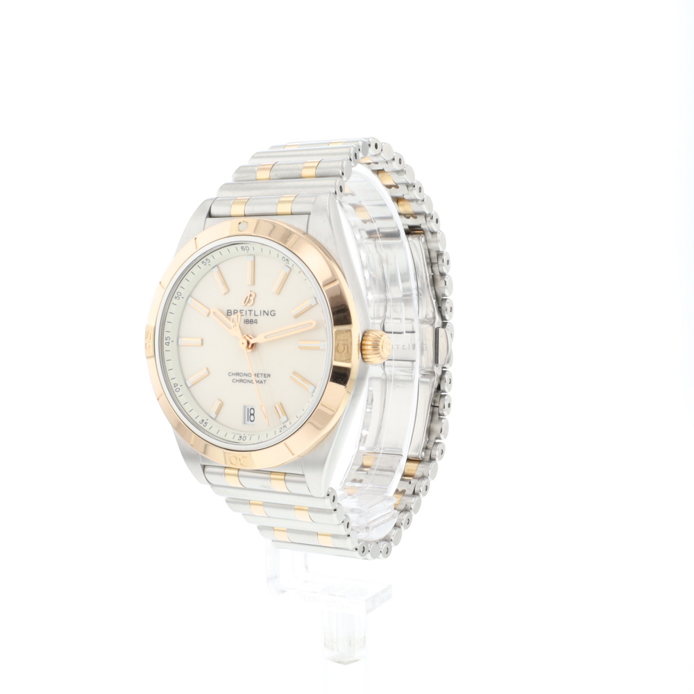 Chronomat 36 White Dial Steel-Rose