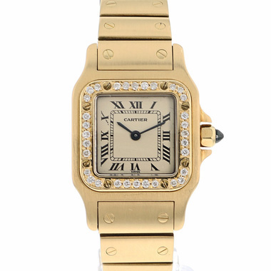 Cartier - Santos Galbee PM Yellow Gold Diamonds