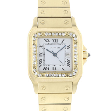 Cartier - Santos PM Steel Diamonds